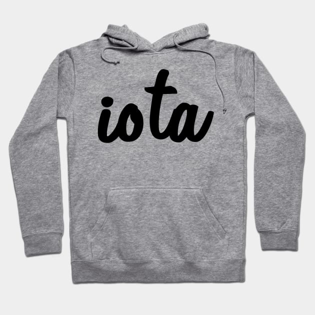 Iota Script Hoodie by lolosenese